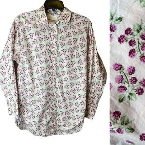 J Crew Cotton Poplin Berry Print Shirt Pink BG297 2022